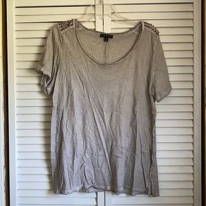 Faux spikey shoulder tshirt